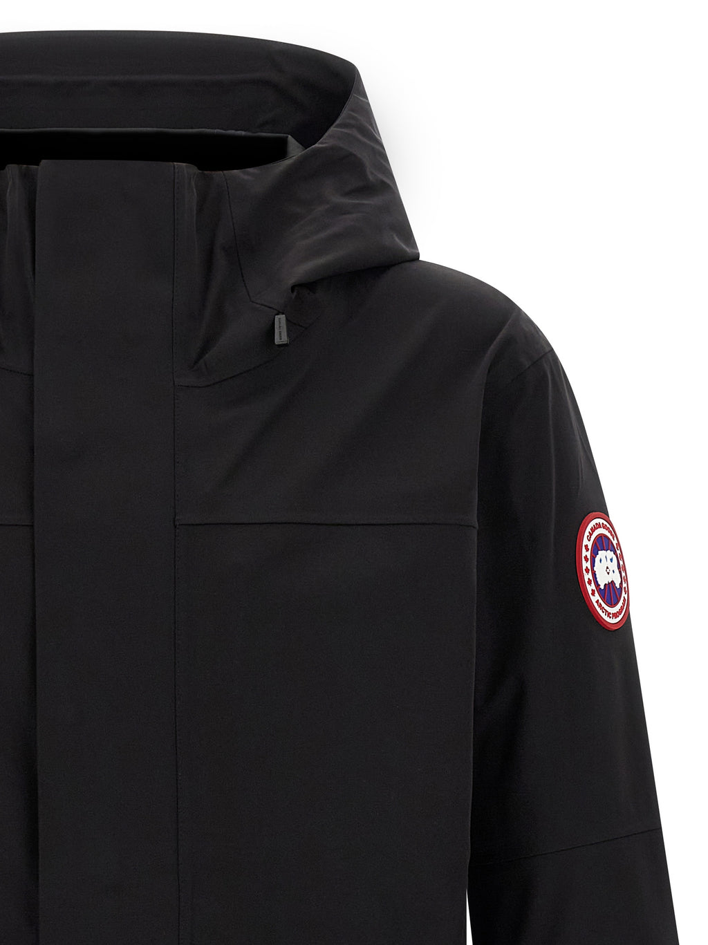 Schwarze Polyamid-Shell-Jacke