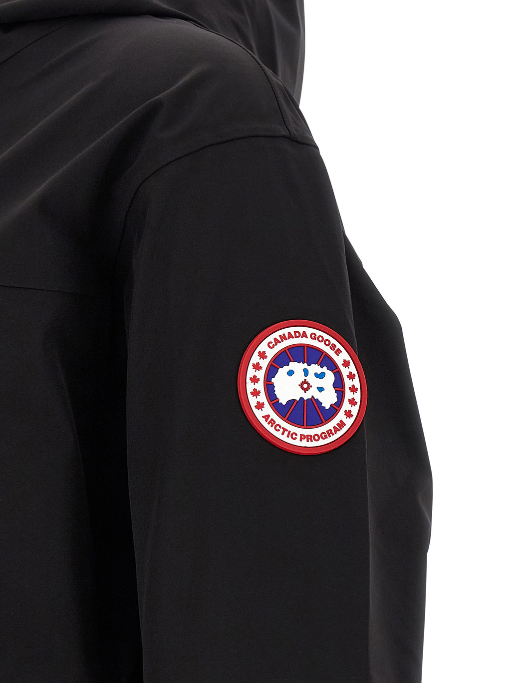Schwarze Polyamid-Shell-Jacke