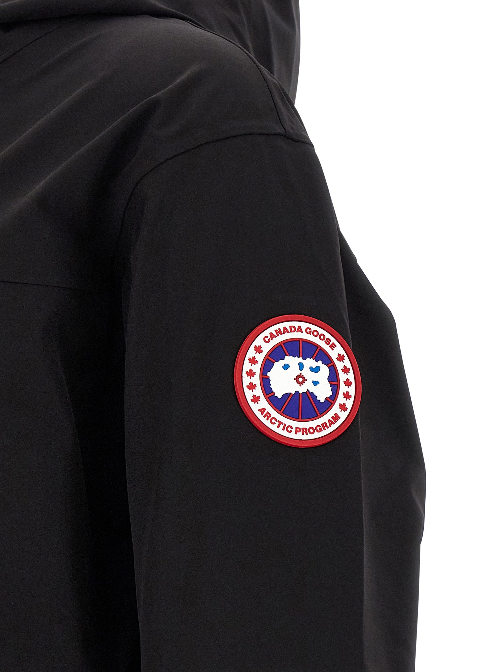Schwarze Polyamid-Shell-Jacke