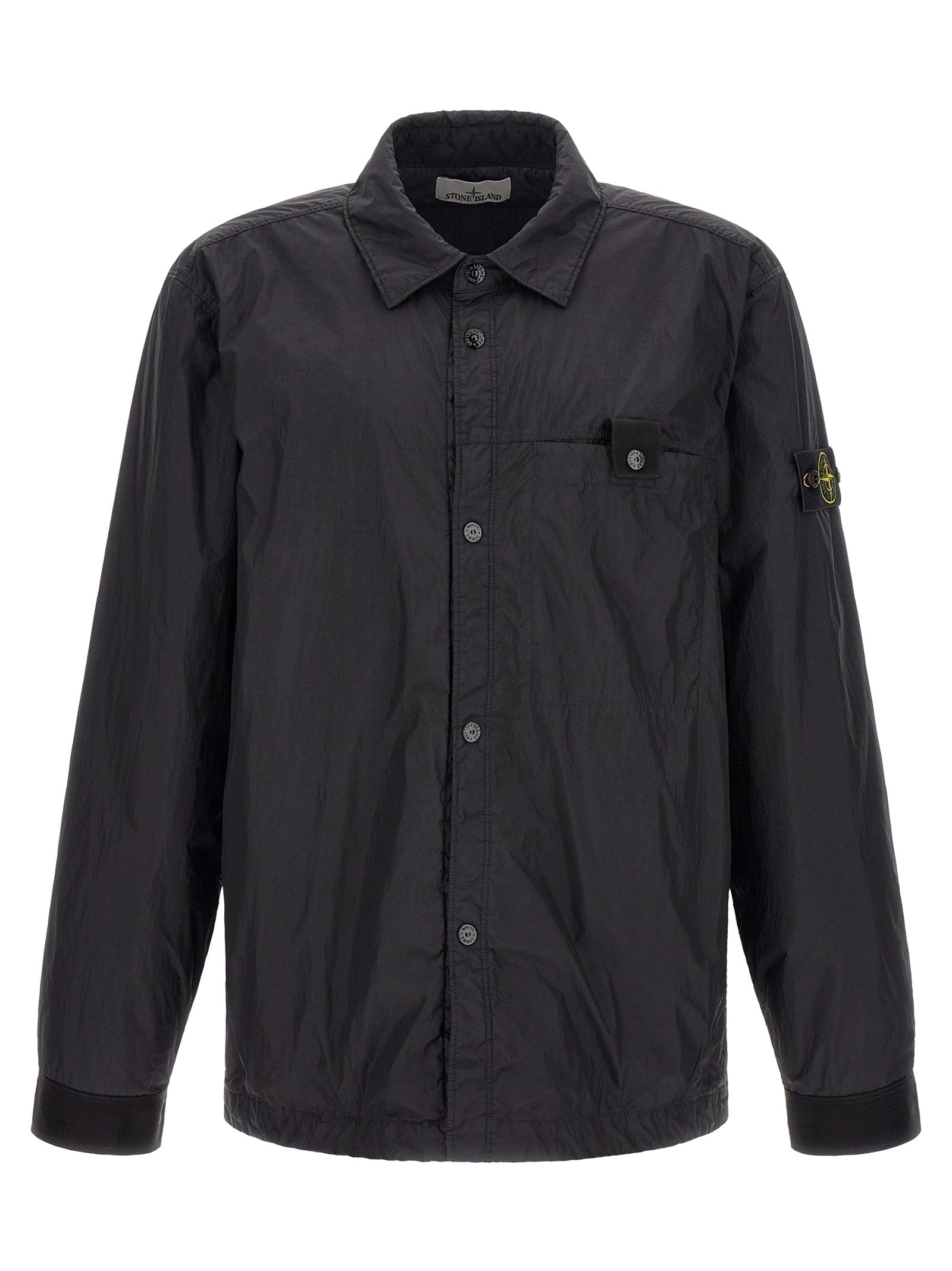 Schwarze Polyamid-Shell-Jacke
