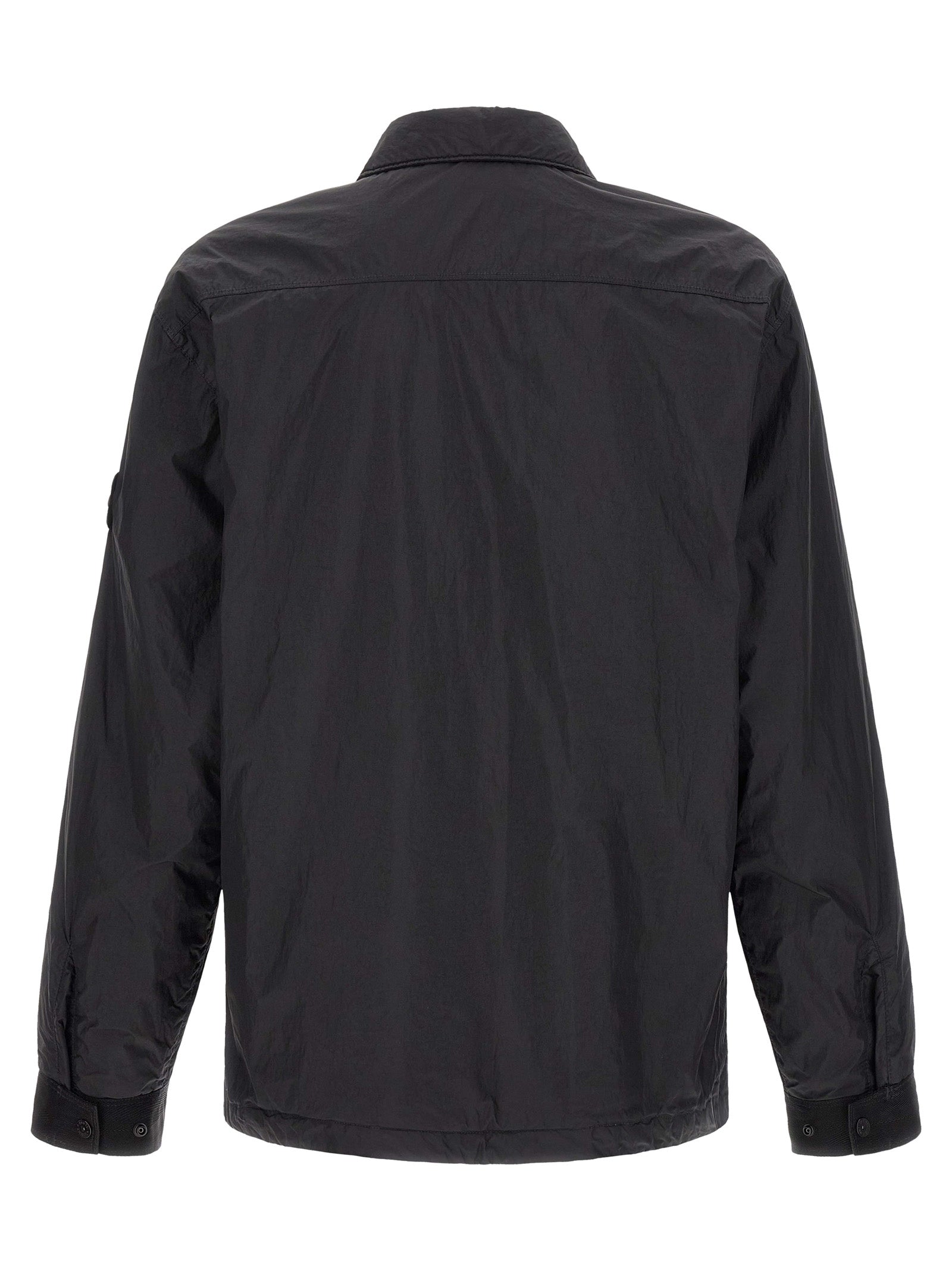 Schwarze Polyamid-Shell-Jacke