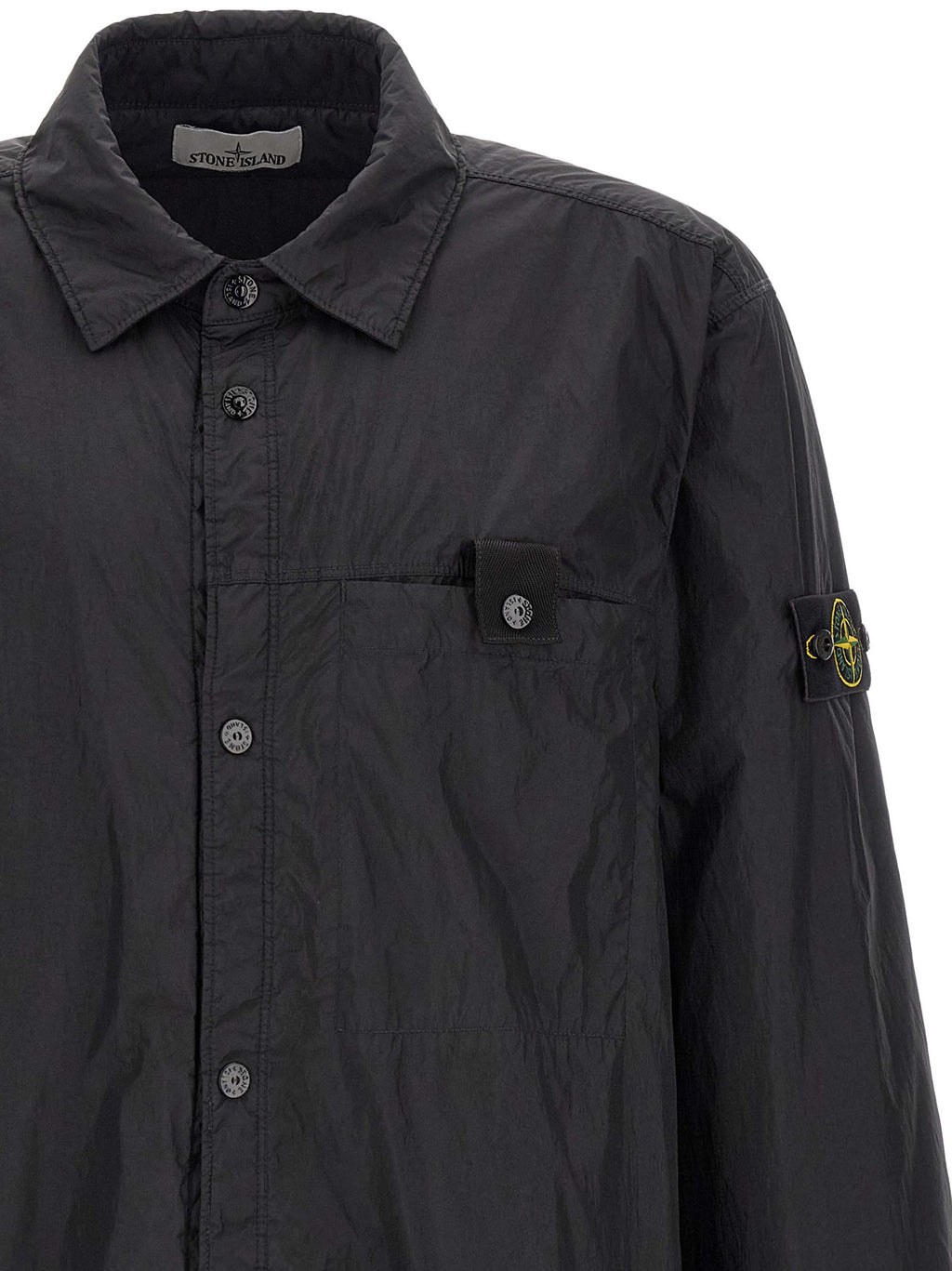 Schwarze Polyamid-Shell-Jacke