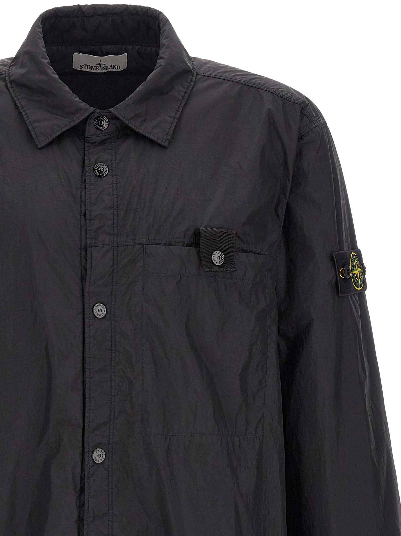 Schwarze Polyamid-Shell-Jacke