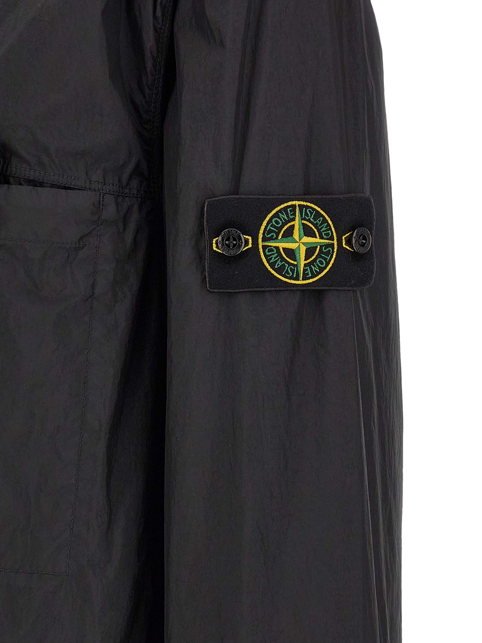Schwarze Polyamid-Shell-Jacke