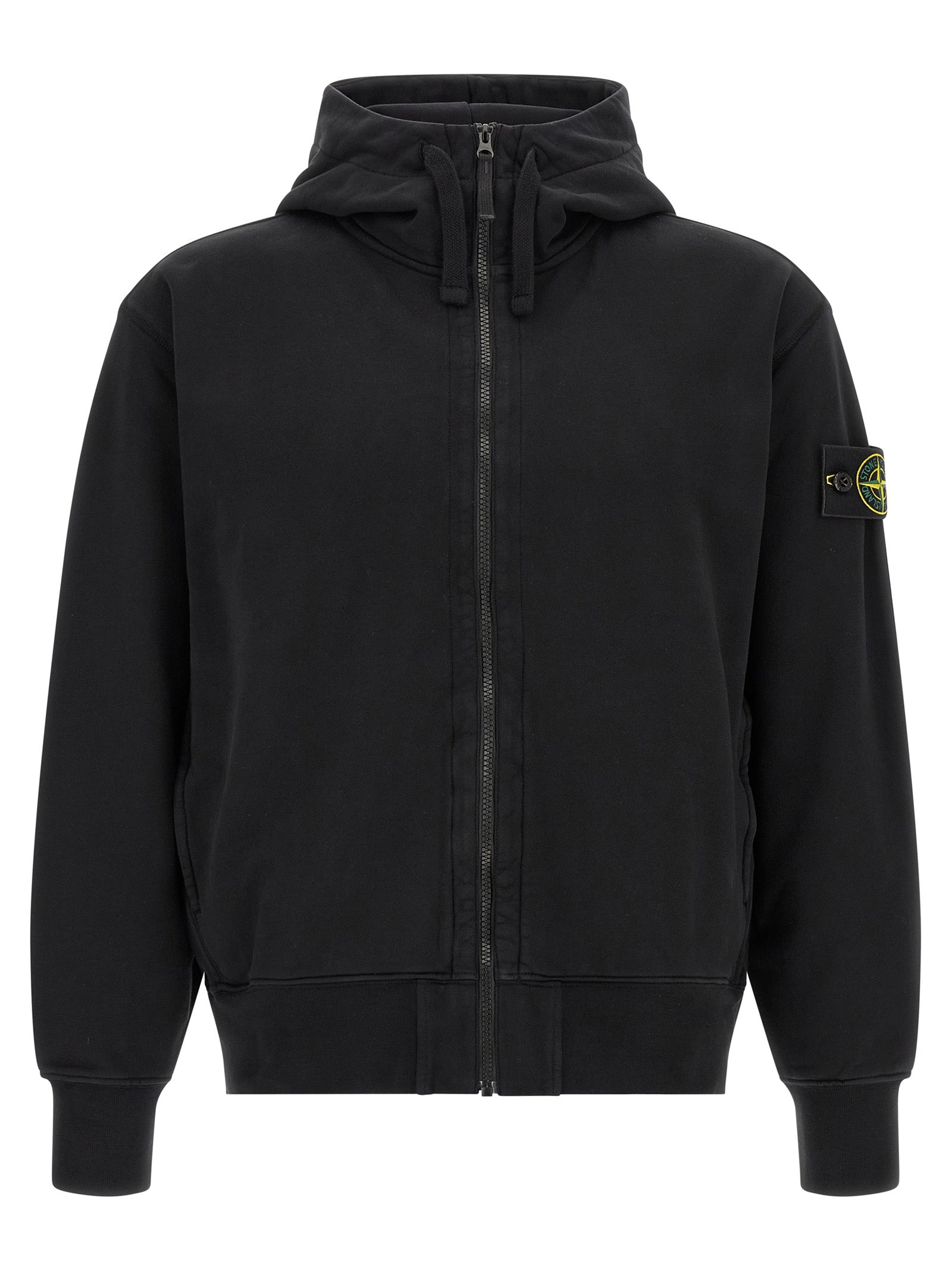 Schwarzer Baumwoll-Sweatshirt