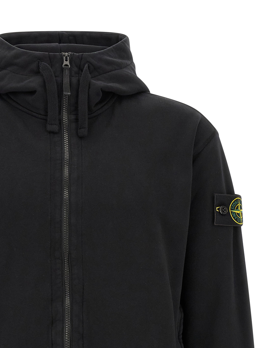 Schwarzer Baumwoll-Sweatshirt