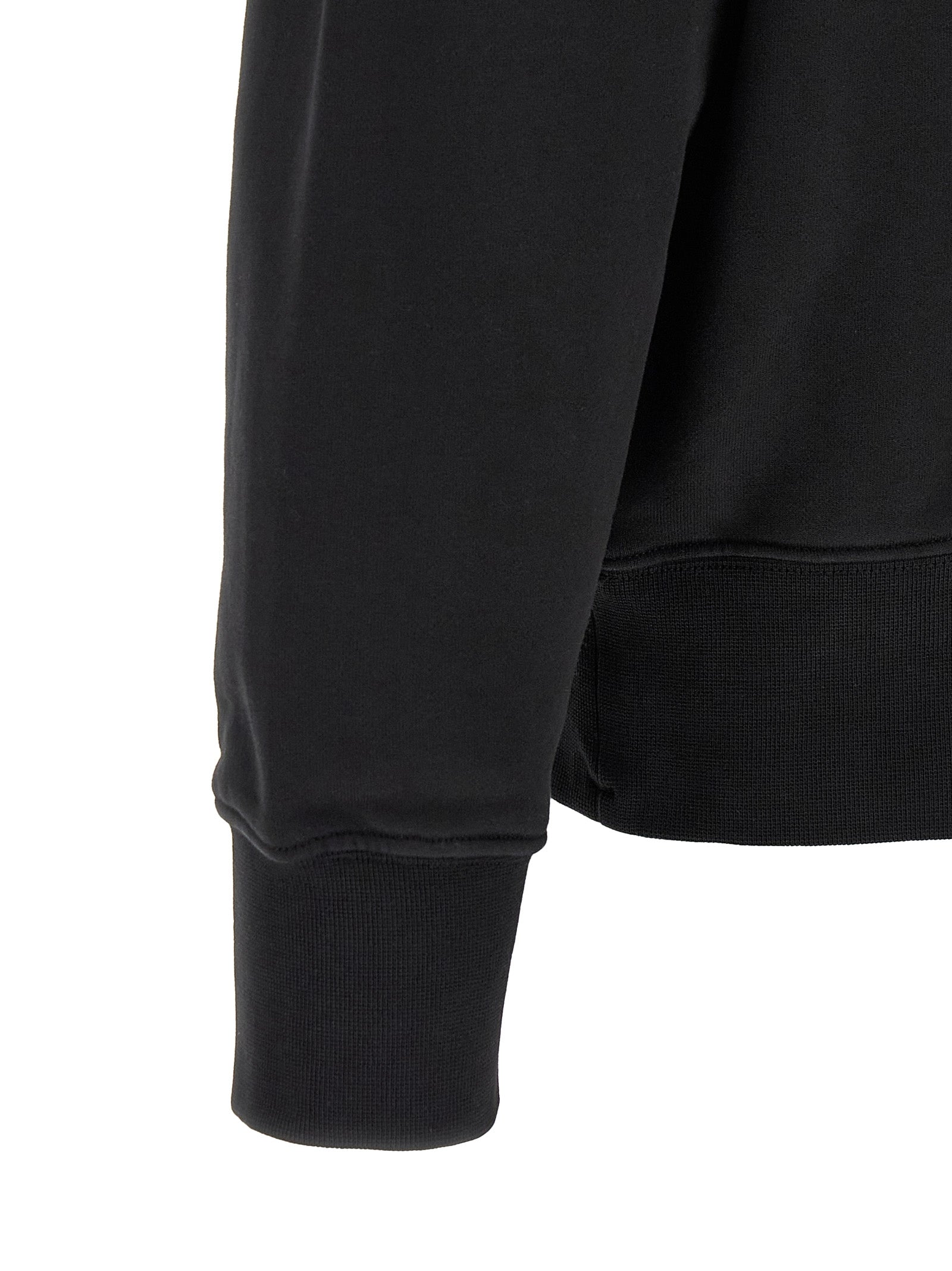 Schwarzer Baumwoll-Sweatshirt