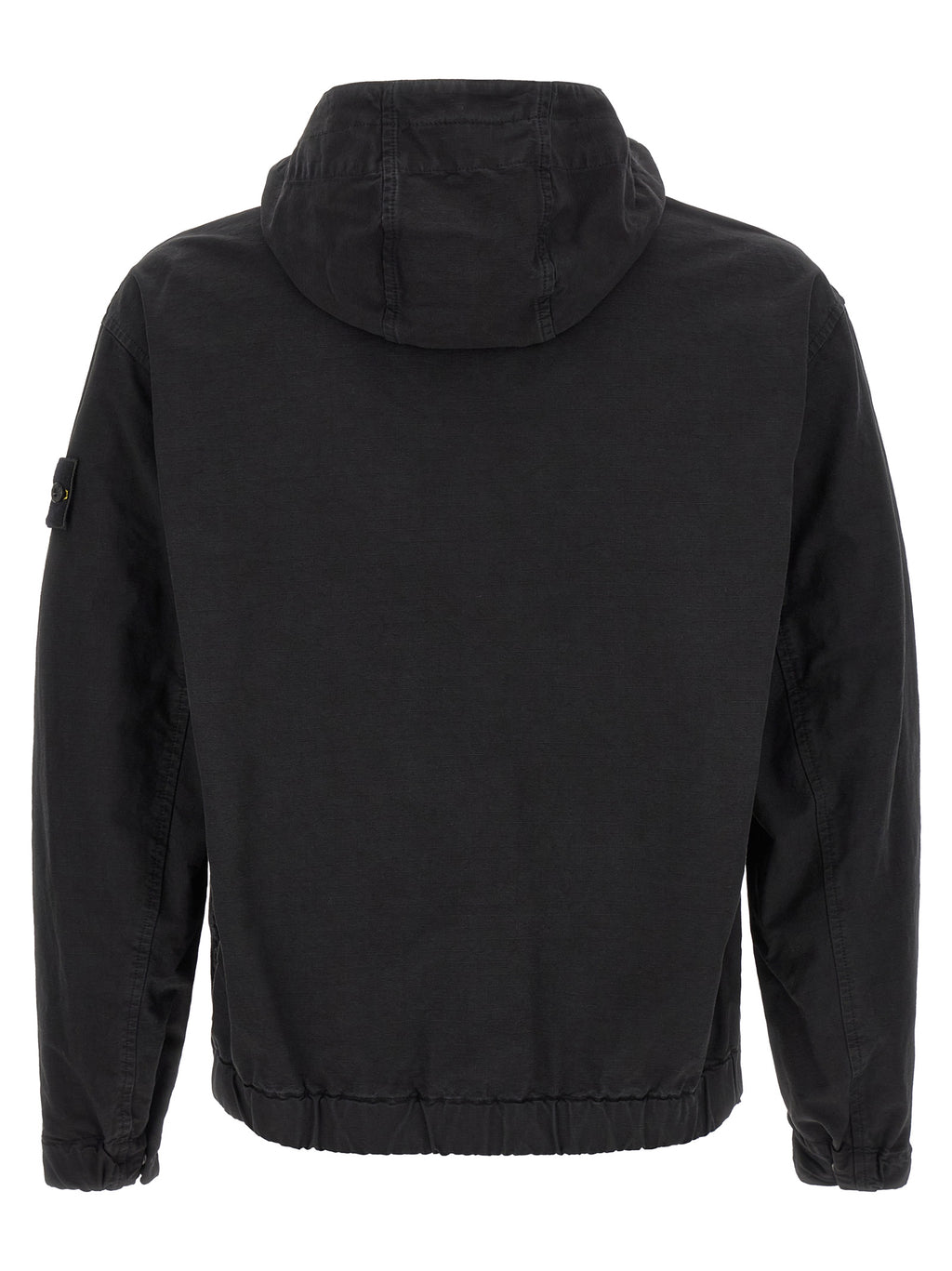 Schwarze Baumwoll-Shell-Jacke