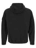 Schwarze Baumwoll-Shell-Jacke