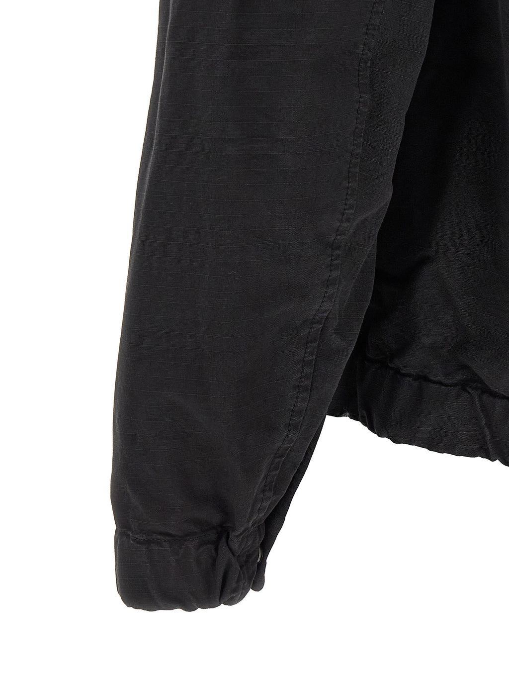 Schwarze Baumwoll-Shell-Jacke