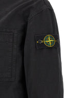 Schwarze Baumwoll-Shell-Jacke