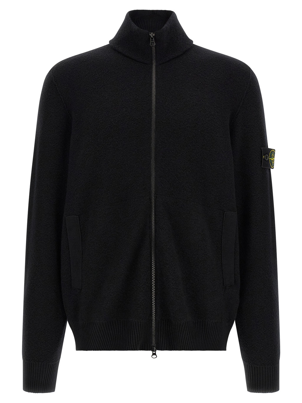 Schwarzer Cardigan aus Schurwolle