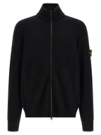 Schwarzer Cardigan aus Schurwolle