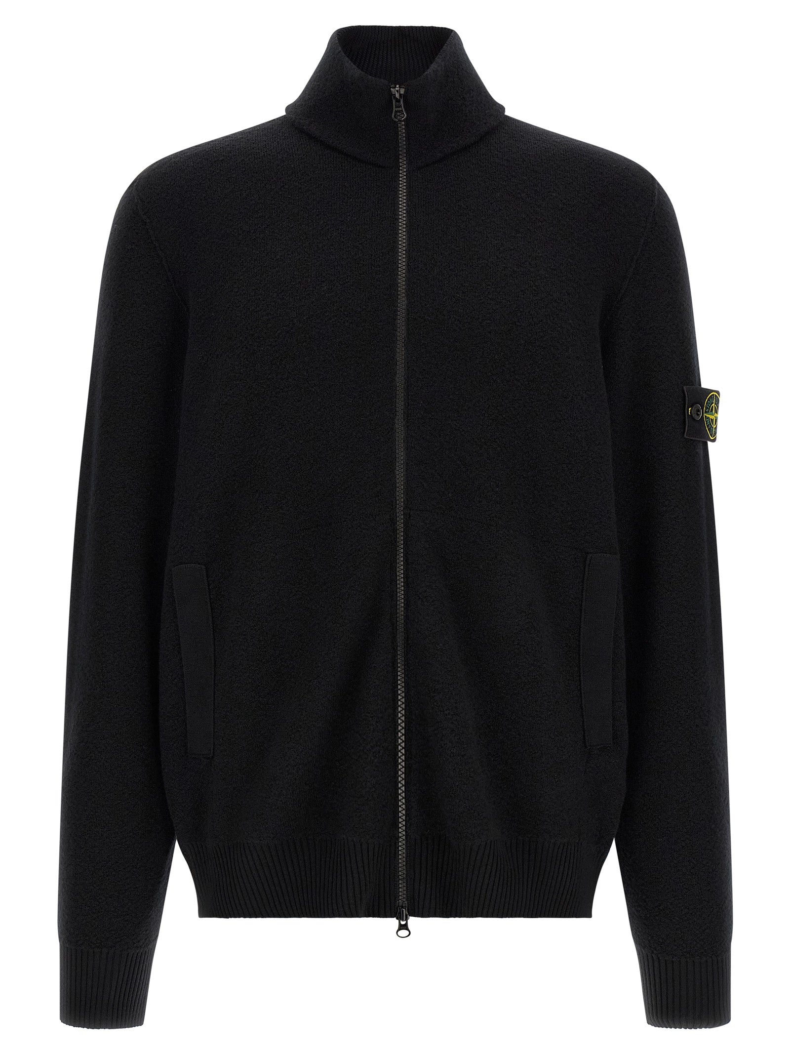 Schwarzer Cardigan aus Schurwolle