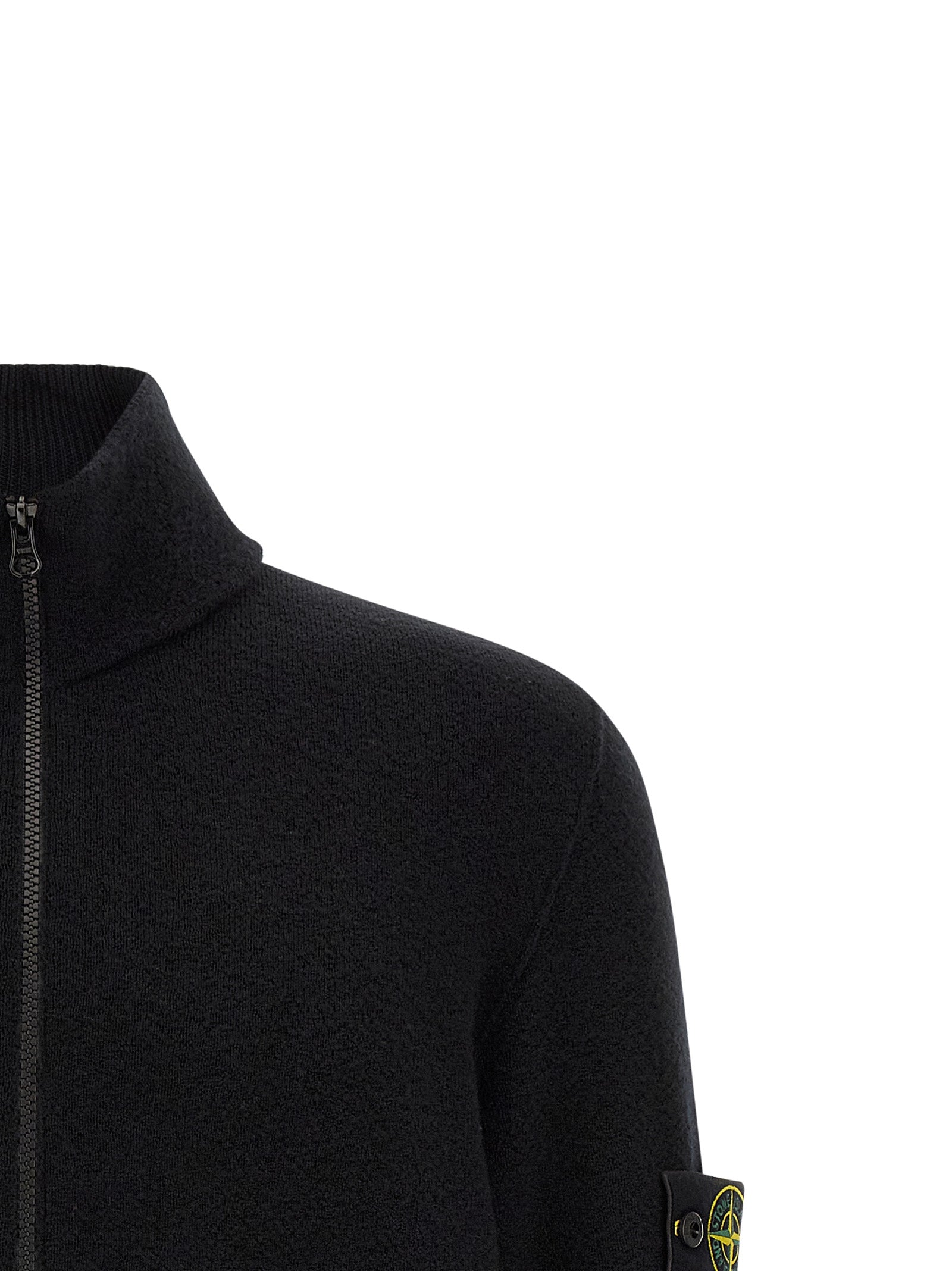 Schwarzer Cardigan aus Schurwolle