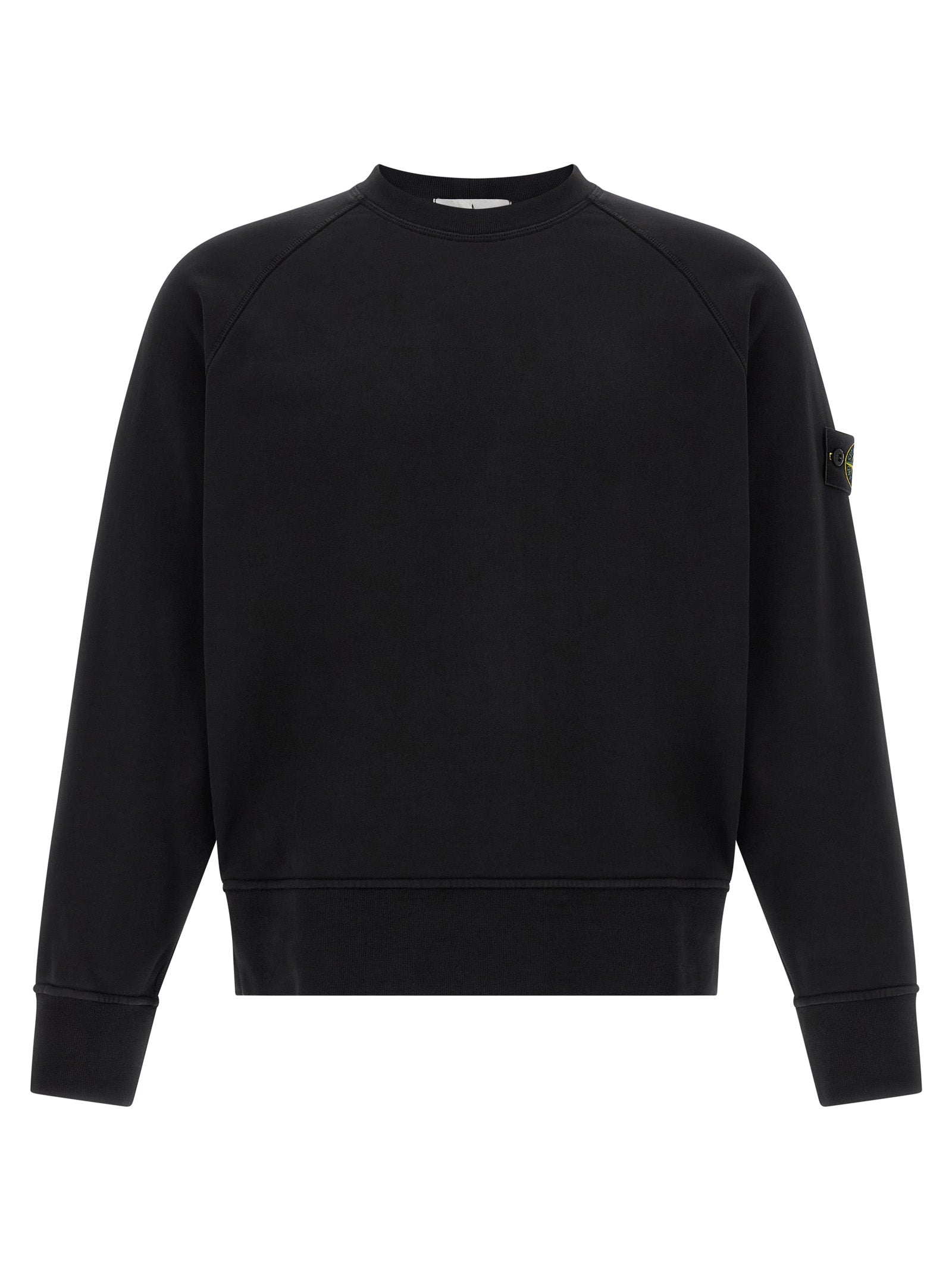 Schwarzer Baumwoll-Sweatshirt