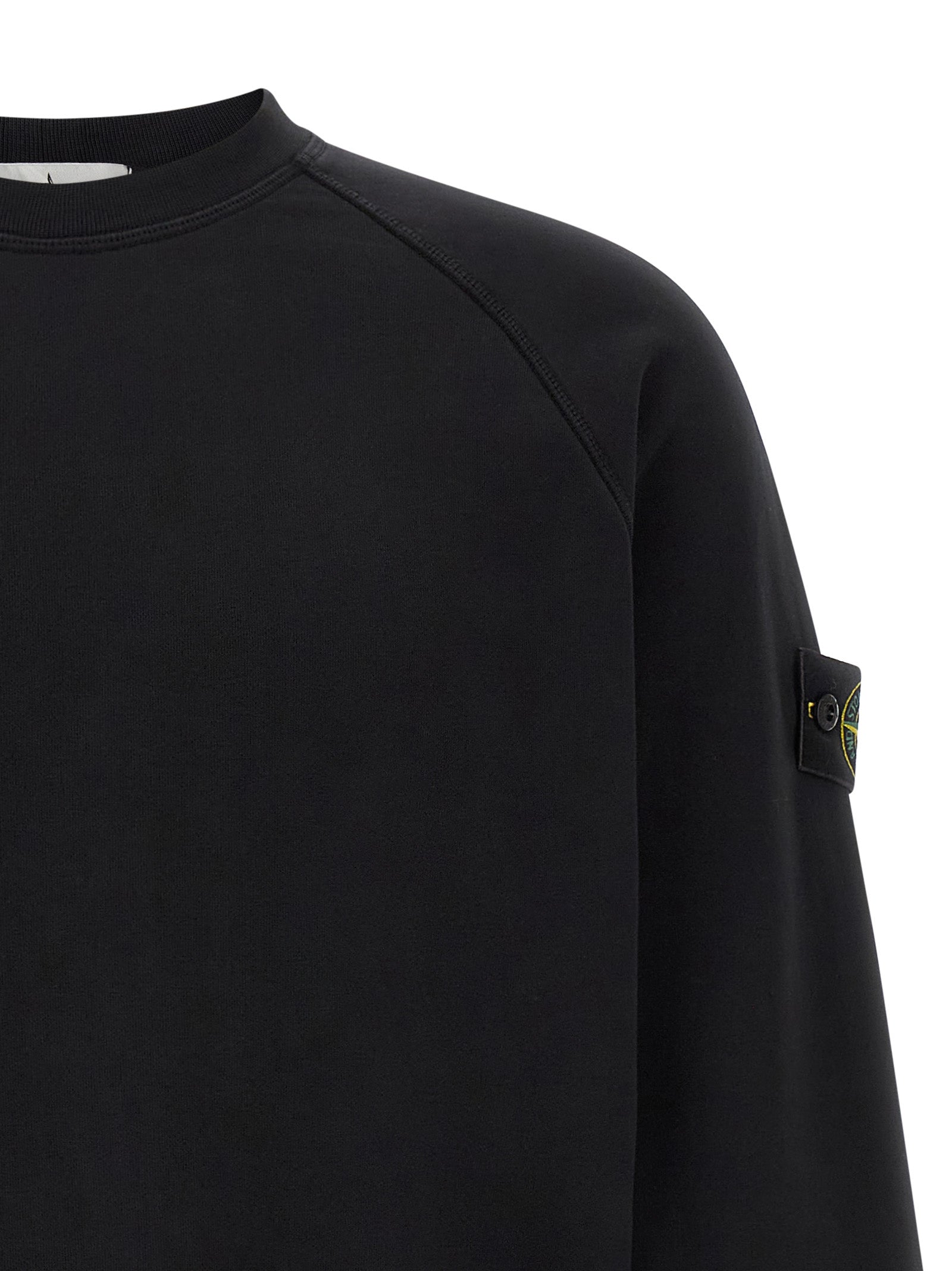 Schwarzer Baumwoll-Sweatshirt