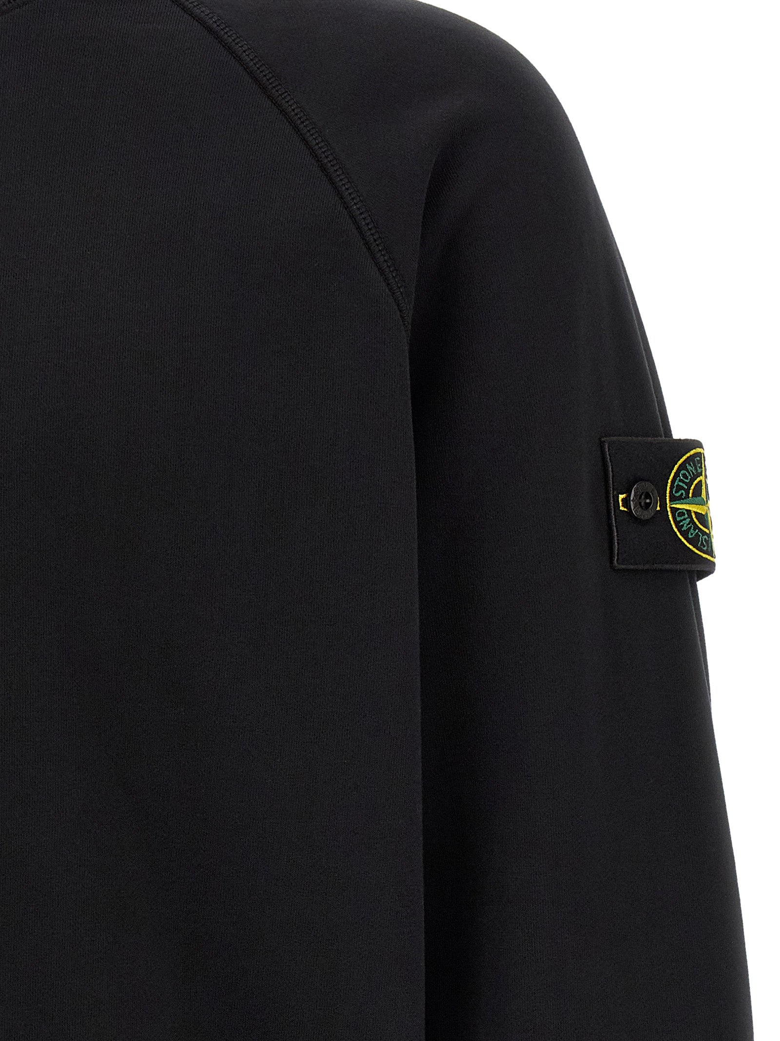 Schwarzer Baumwoll-Sweatshirt