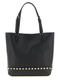 Schwarze Kalbsleder-Schultertasche