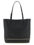 Schwarze Kalbsleder-Schultertasche