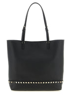 Schwarze Kalbsleder-Schultertasche