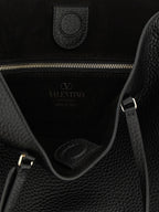 Schwarze Kalbsleder-Schultertasche
