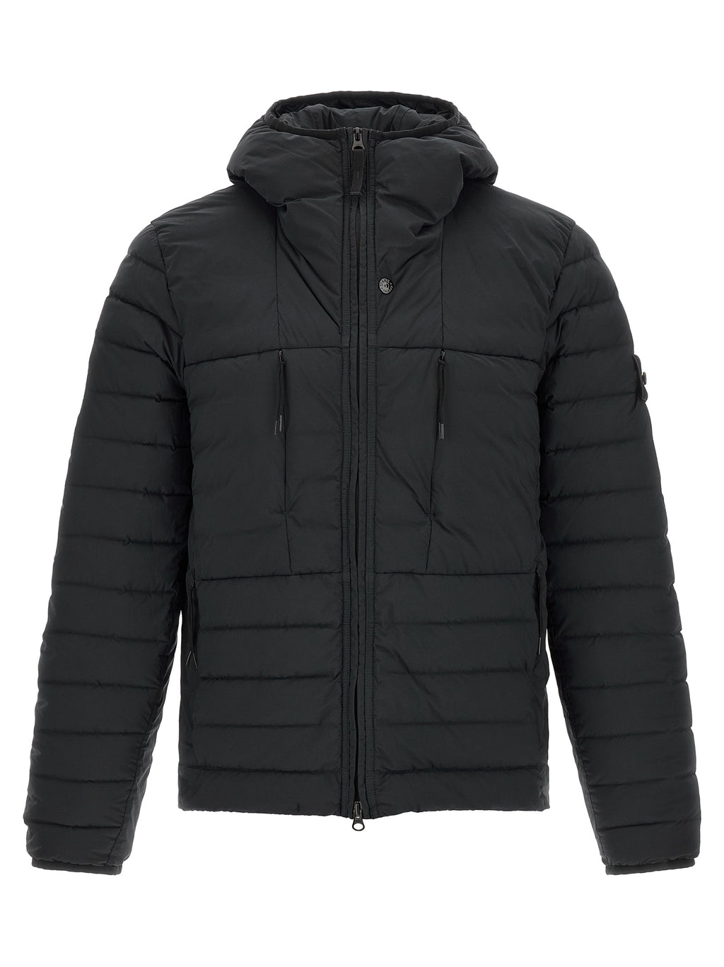 Schwarze Polyamid-Shell-Jacke