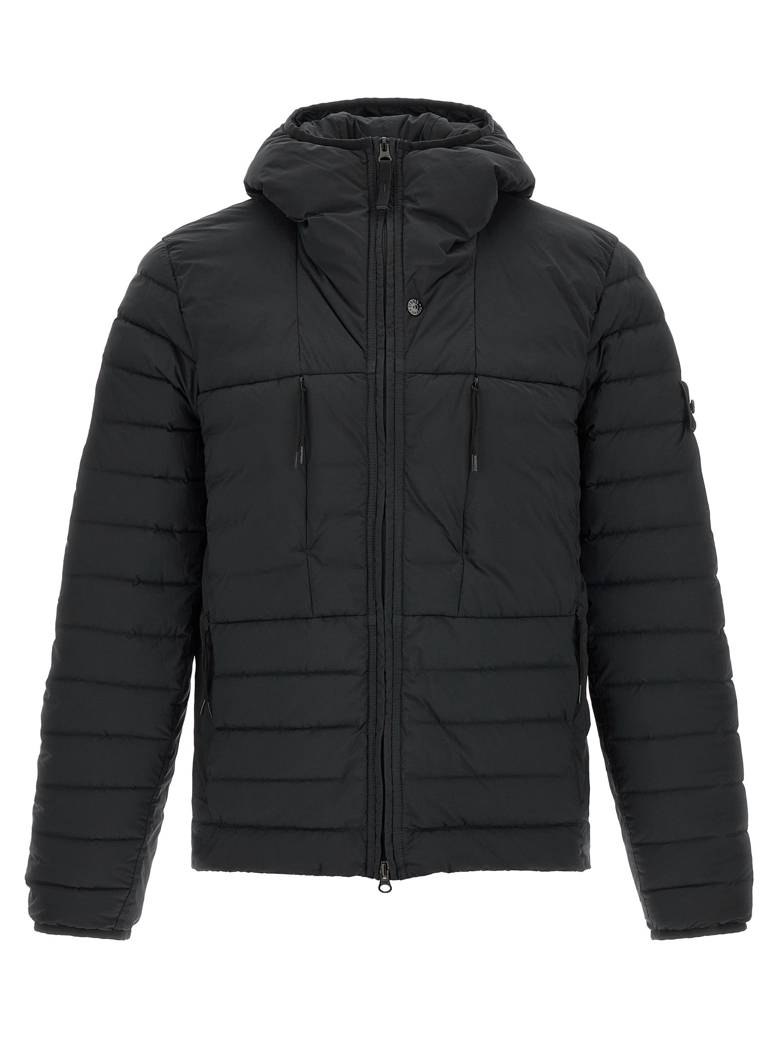 Schwarze Polyamid-Shell-Jacke