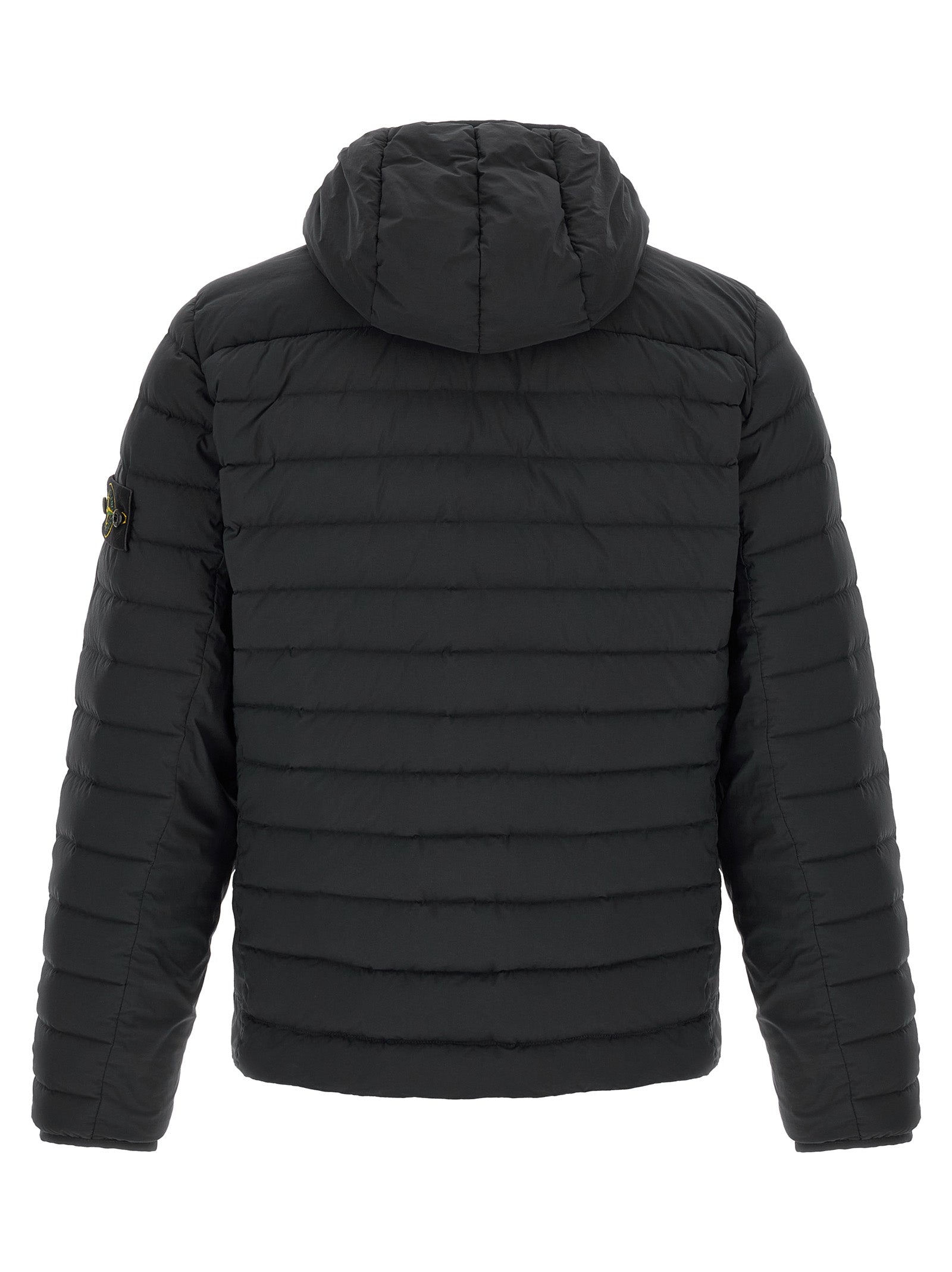 Schwarze Polyamid-Shell-Jacke
