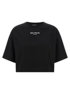 Schwarzes Baumwoll-T-Shirt