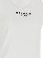 Weißes ärmelloses Baumwoll-T-Shirt