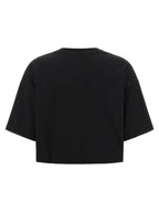 Schwarzes Baumwoll-T-Shirt