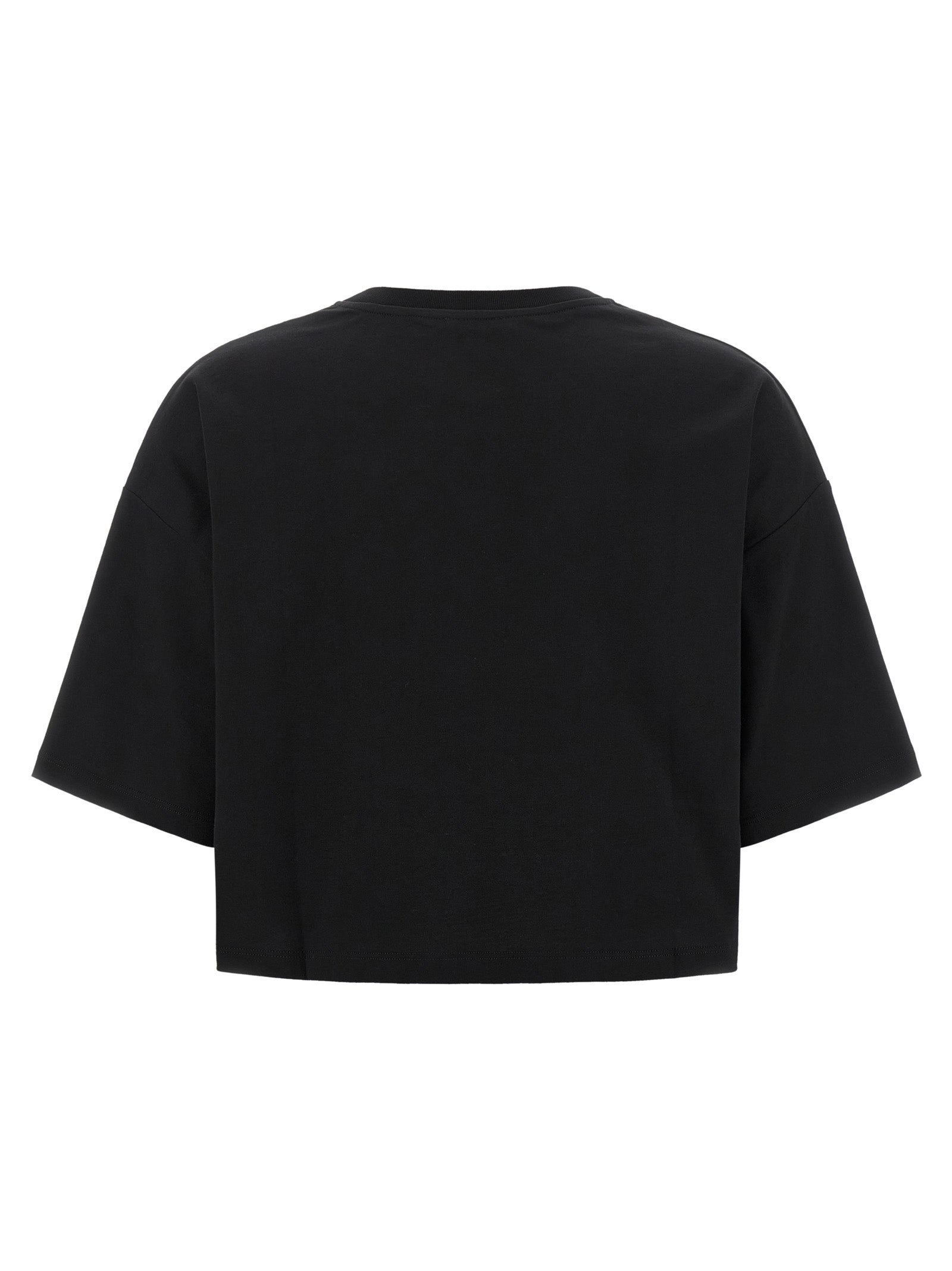 Schwarzes Baumwoll-T-Shirt
