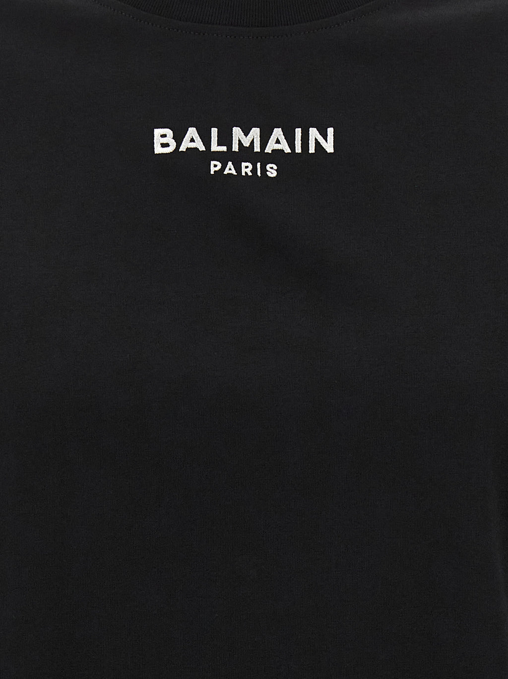 Schwarzes Baumwoll-T-Shirt