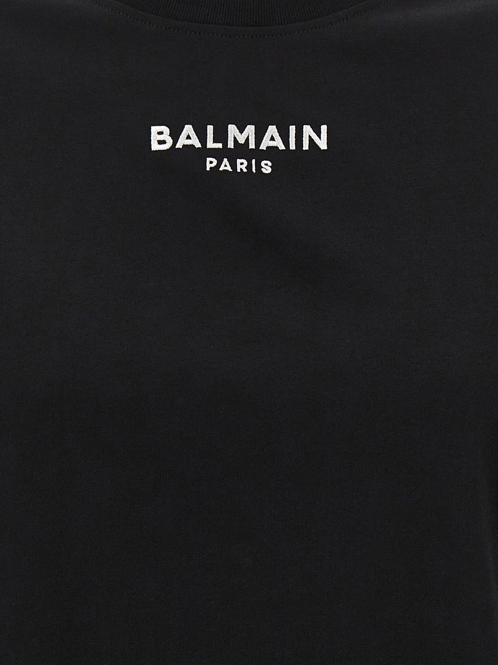 Schwarzes Baumwoll-T-Shirt