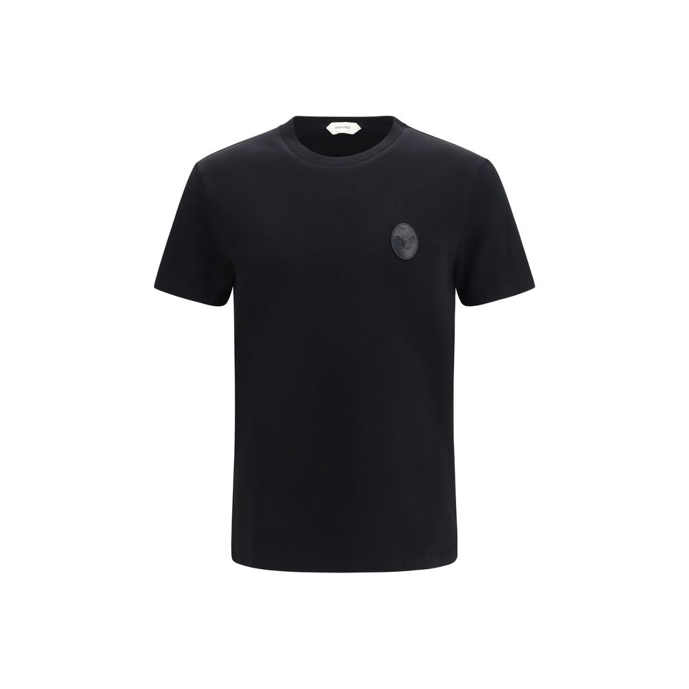 Schwarzes Baumwoll-T-Shirt
