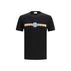 Schwarzes Baumwoll-T-Shirt