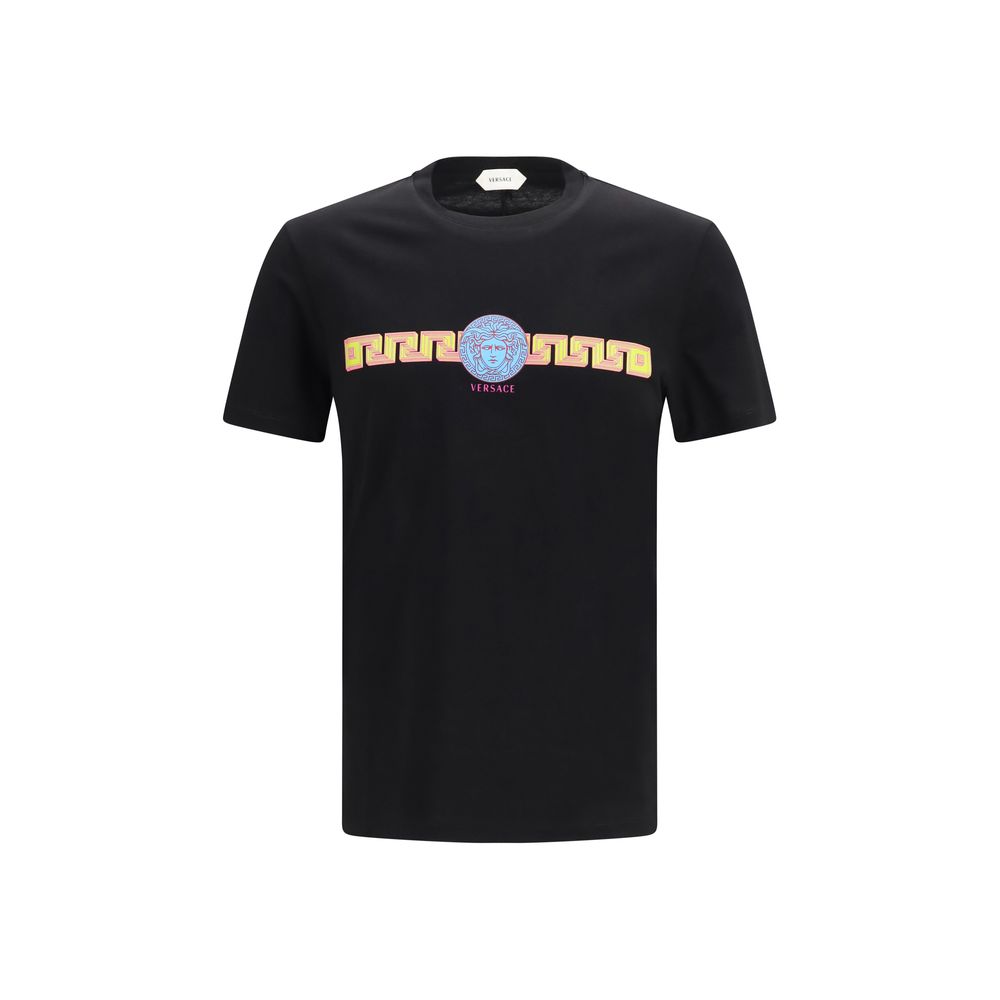 Schwarzes Baumwoll-T-Shirt