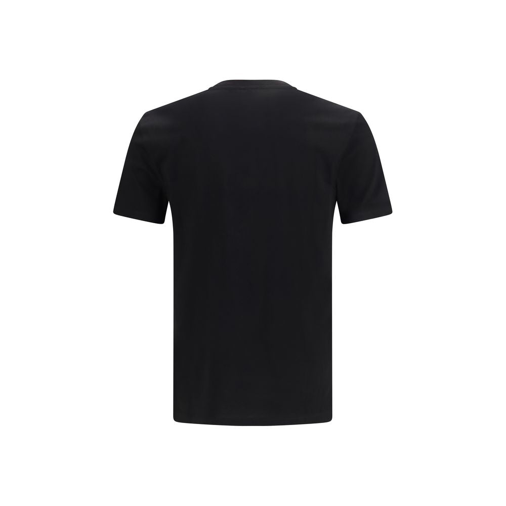 Schwarzes Baumwoll-T-Shirt