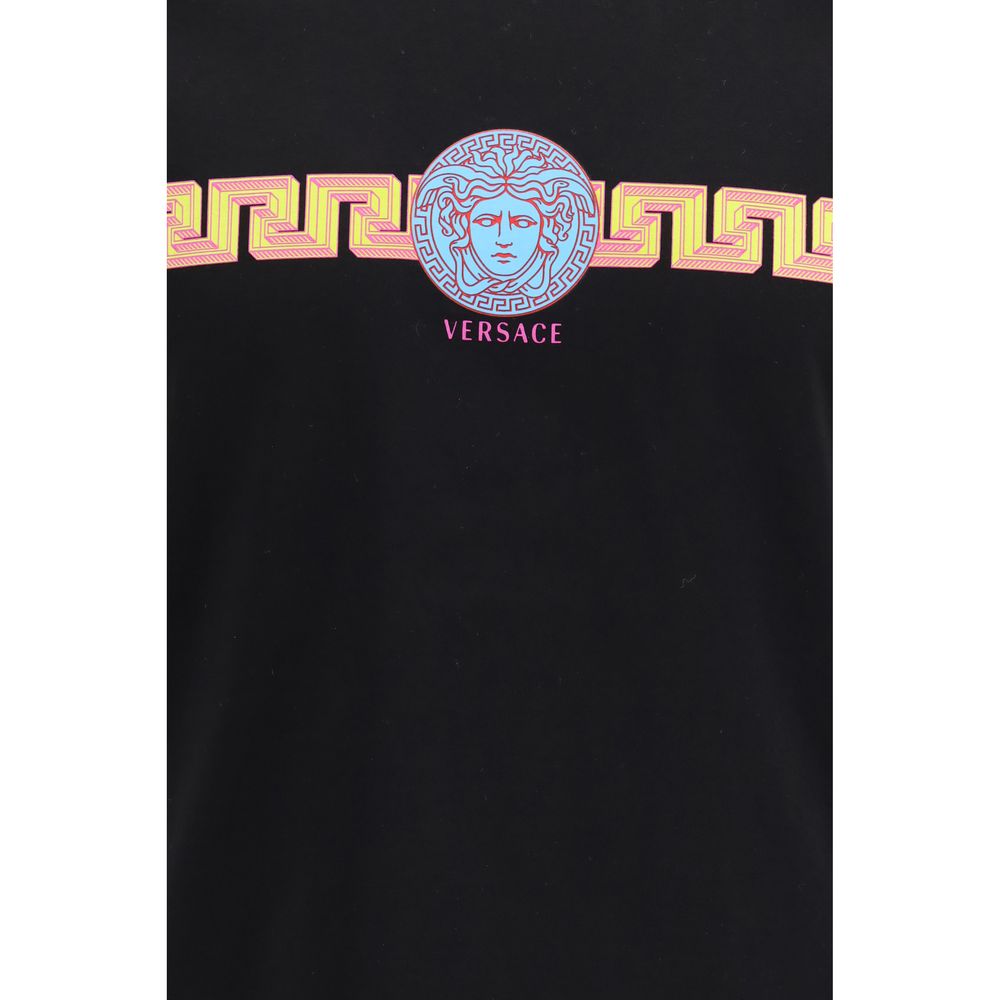Schwarzes Baumwoll-T-Shirt