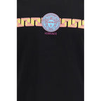 Schwarzes Baumwoll-T-Shirt