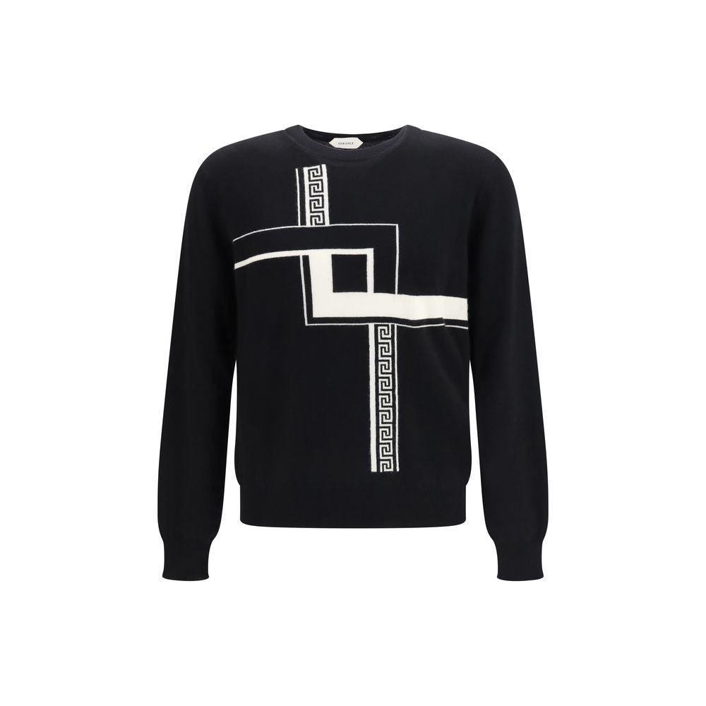 Schwarzer Kaschmirpullover