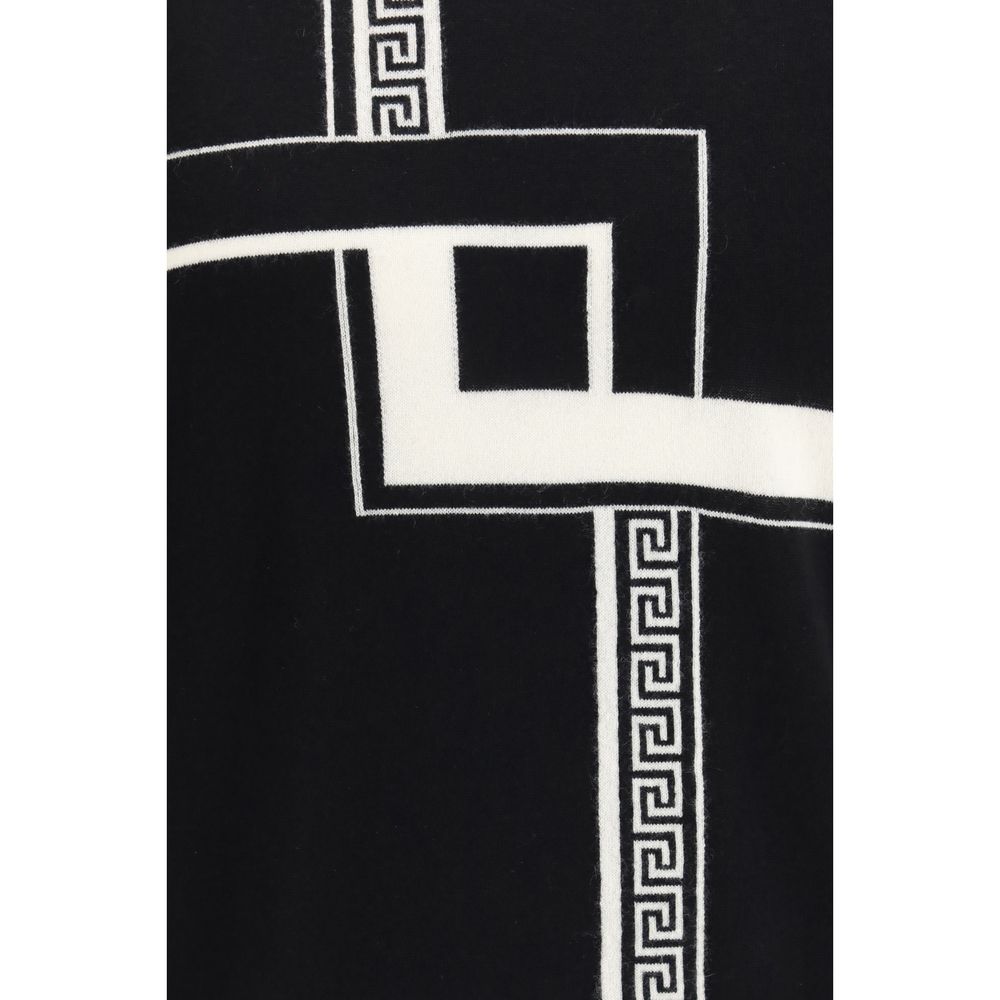 Schwarzer Kaschmirpullover