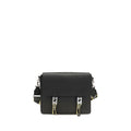 Schwarze Bos Taurus Kalbsleder Schultertasche