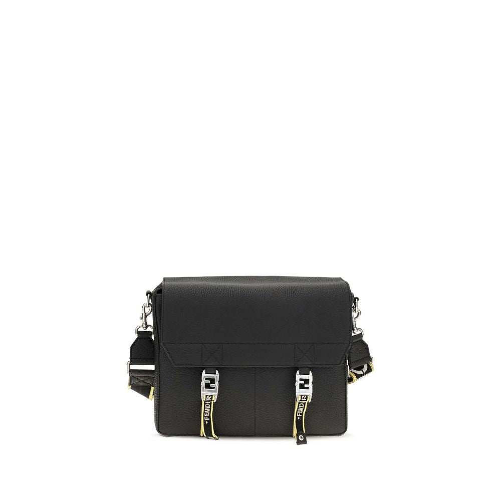 Schwarze Bos Taurus Kalbsleder Schultertasche