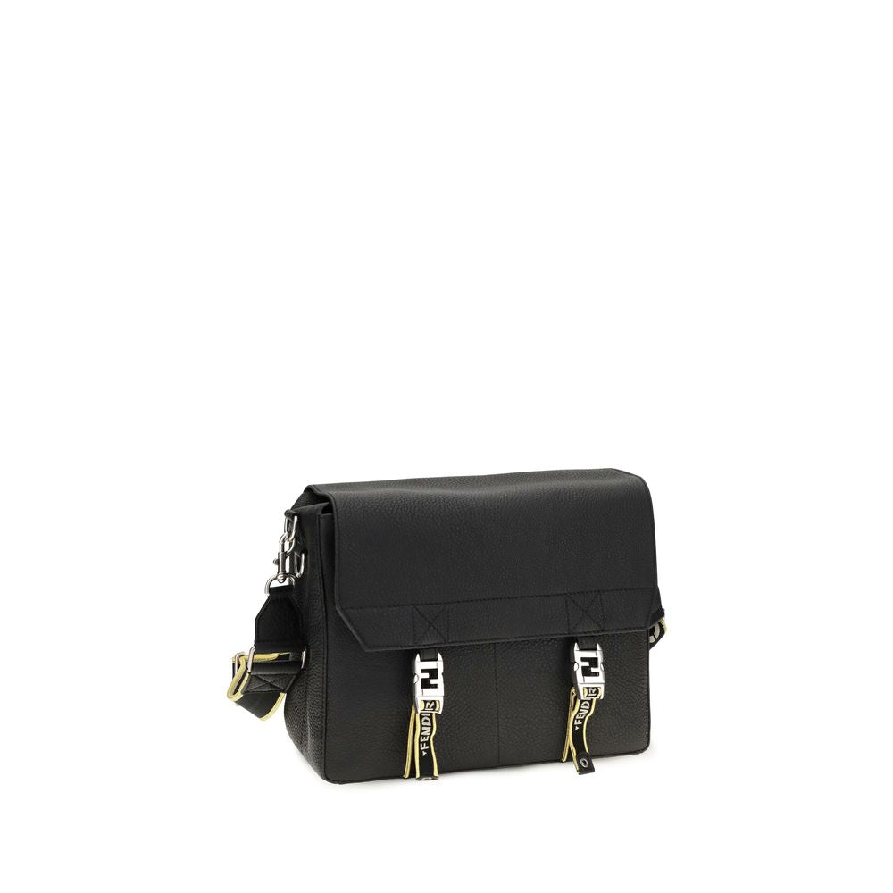 Schwarze Bos Taurus Kalbsleder Schultertasche