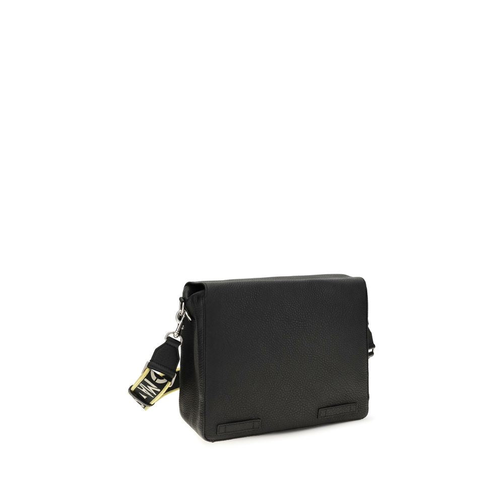 Schwarze Bos Taurus Kalbsleder Schultertasche