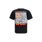 Schwarzes Baumwoll-T-Shirt