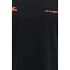Schwarzes Baumwoll-T-Shirt