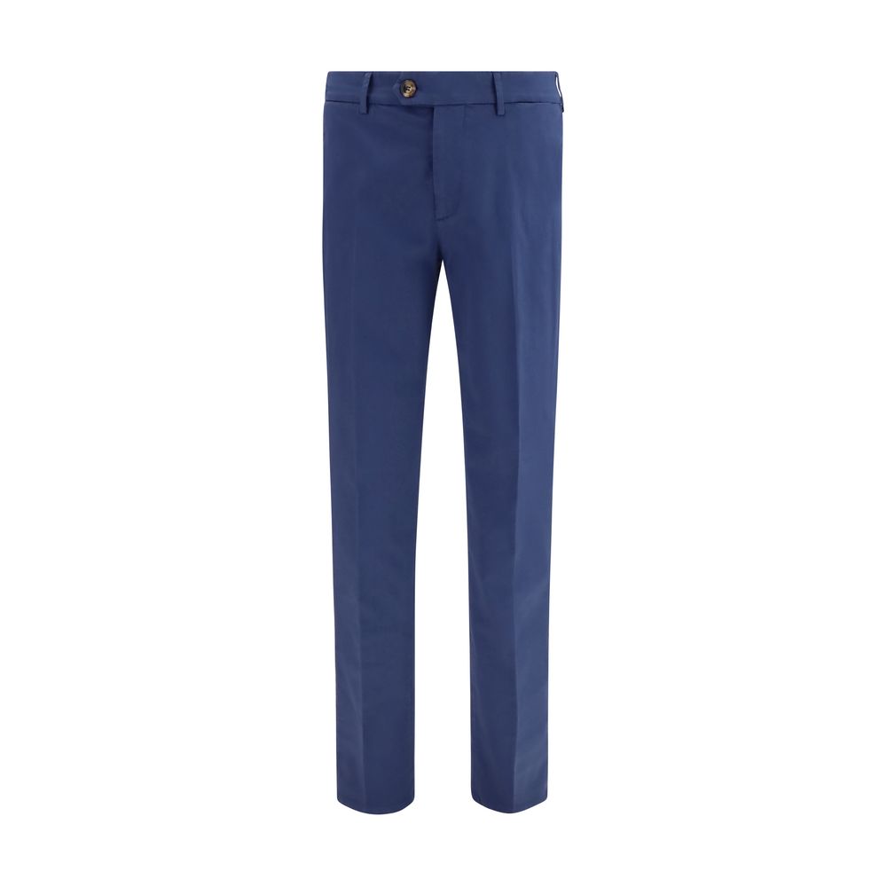 Blaue Baumwollhose
